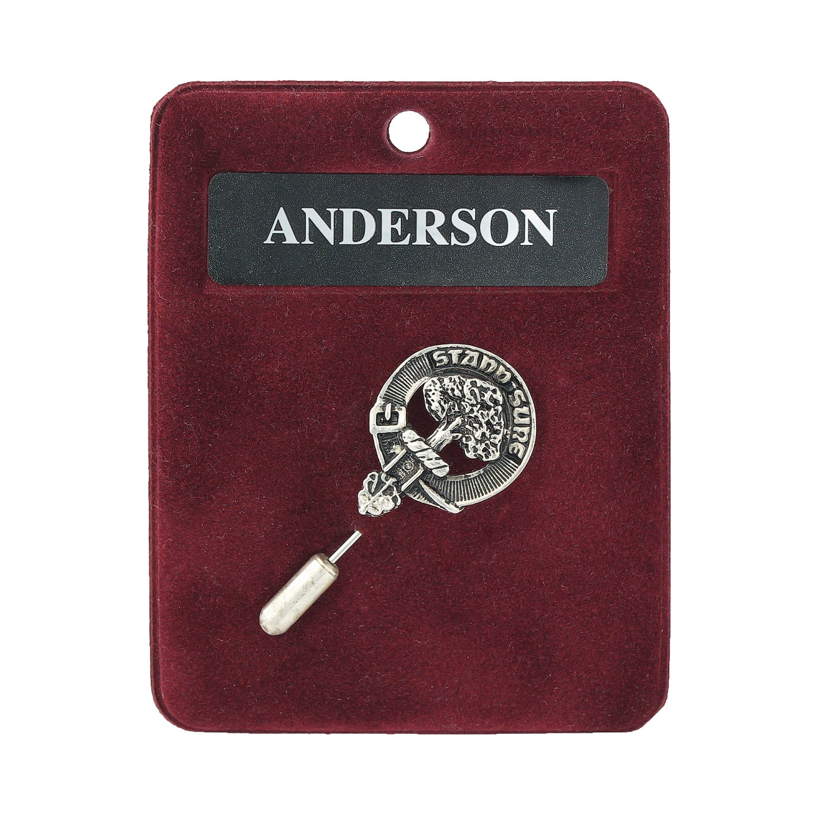 Scotland Map Clan Badge, Kilt Pin, Lapel Pin, Cufflinks, Keyring/Key Fob & Gift Set — Fine Pewter by Art Pewter — Made in Scotland (Shiny Finish) - Heritage Of Scotland - Lapel Pin
