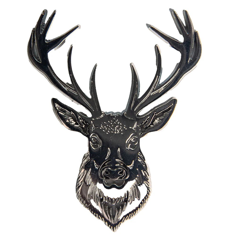 Stag Head Metal Pin Badge – Scottish Deer Brooch Souvenir Gift - Heritage Of Scotland -