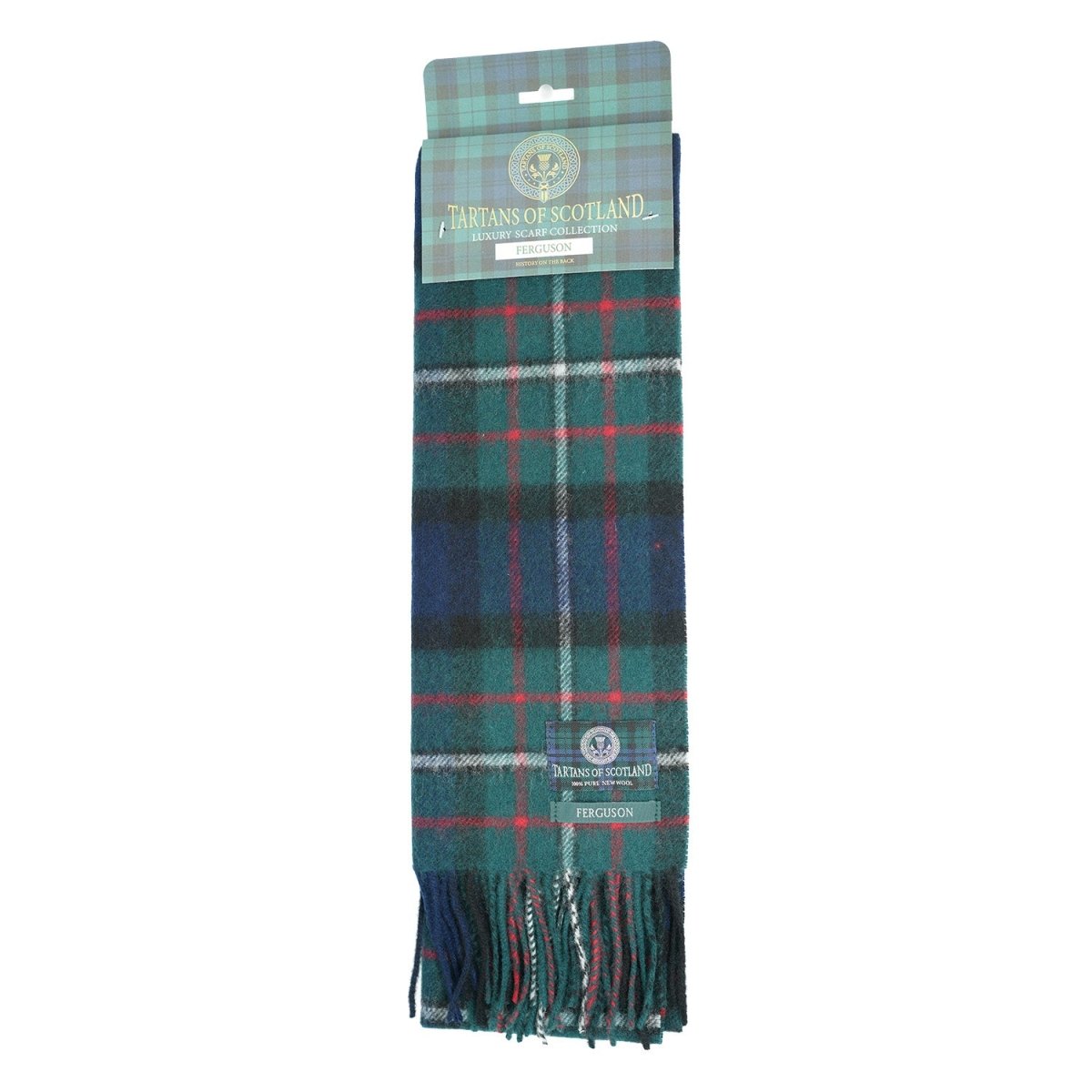 Tartan of Scotland 100% Pure New Wool Clan Scarf - Ferguson - Heritage Of Scotland -