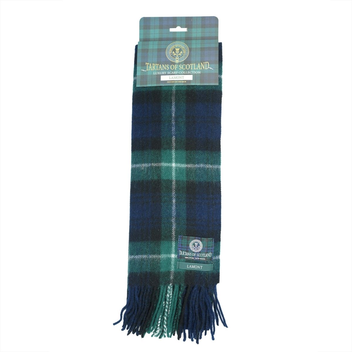 Tartan of Scotland 100% Pure New Wool Clan Scarf - Lamont - Heritage Of Scotland -