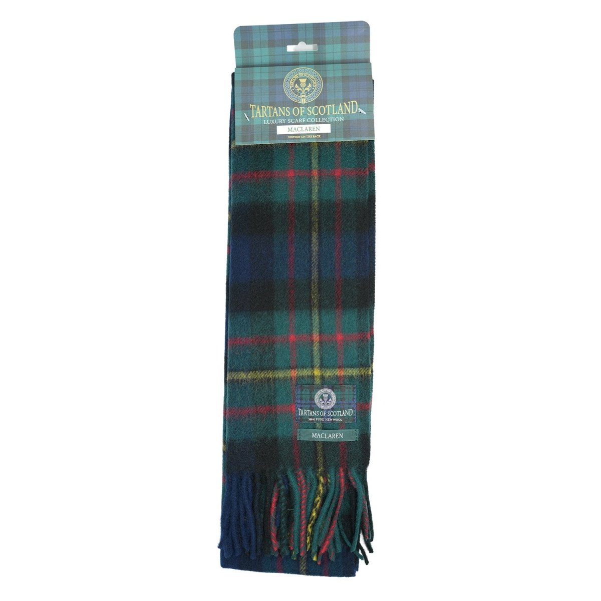 Tartan of Scotland 100% Pure New Wool Clan Scarf - MacLaren - Heritage Of Scotland -