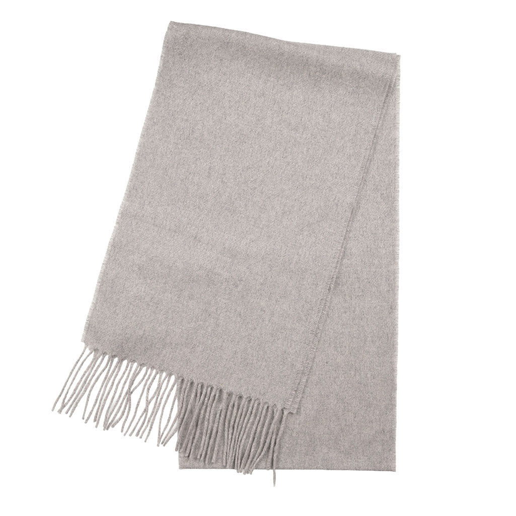 Tartan Weaving Mill 100% Pure Cashmere Scarf - Made in Scotland - Light Grey - Heritage Of Scotland -