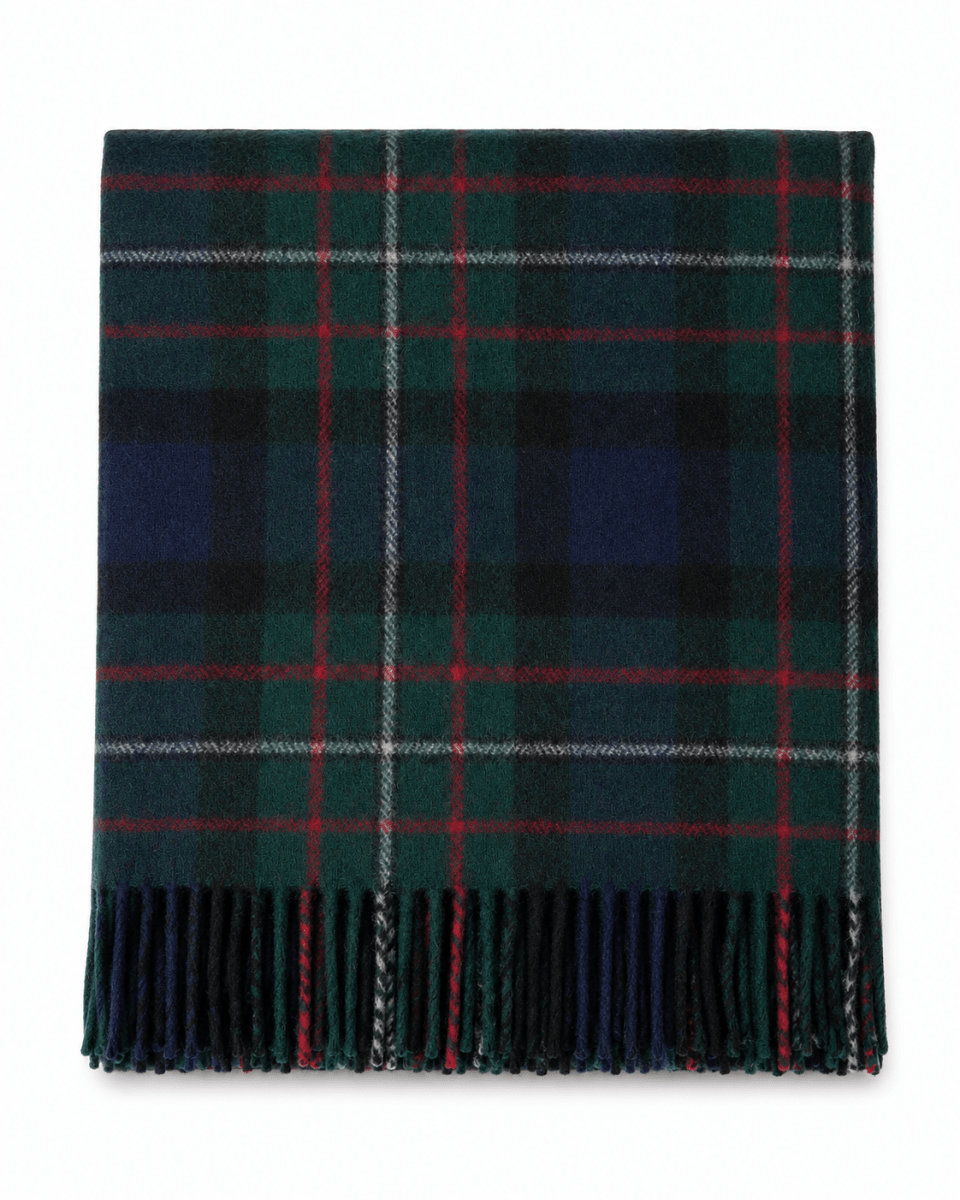 Tartan Wool Blend Blanket Throw – Soft Plaid Sofa & Bed Blanket - Ferguson - Heritage Of Scotland -