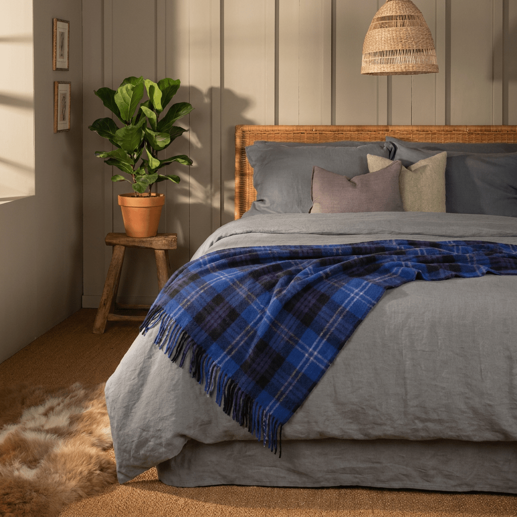 Tartan Wool Blend Blanket Throw – Soft Plaid Sofa & Bed Blanket - Heritage Of Scotland - Heritage Of Scotland -