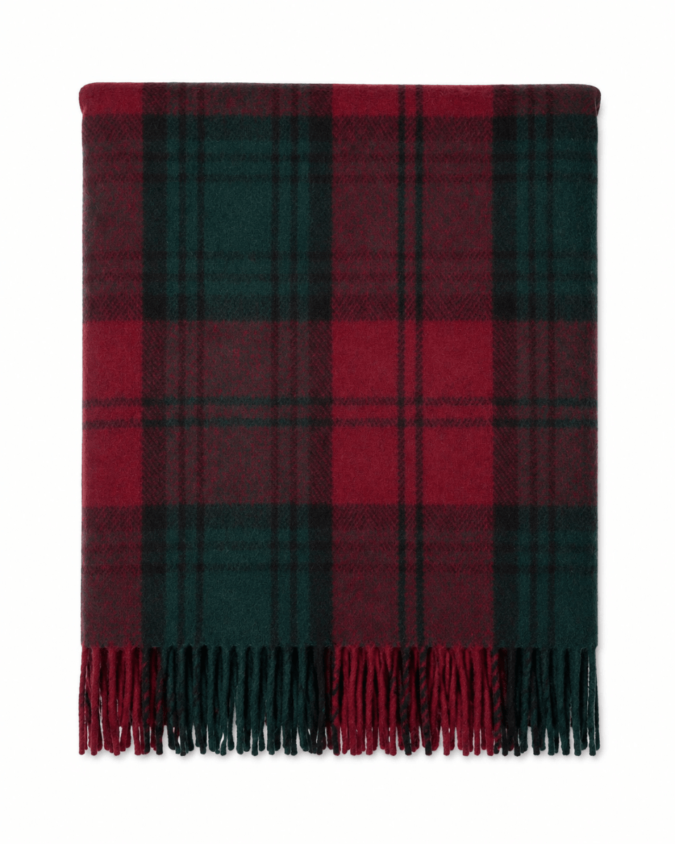Tartan Wool Blend Blanket Throw – Soft Plaid Sofa & Bed Blanket - Lindsay - Heritage Of Scotland -