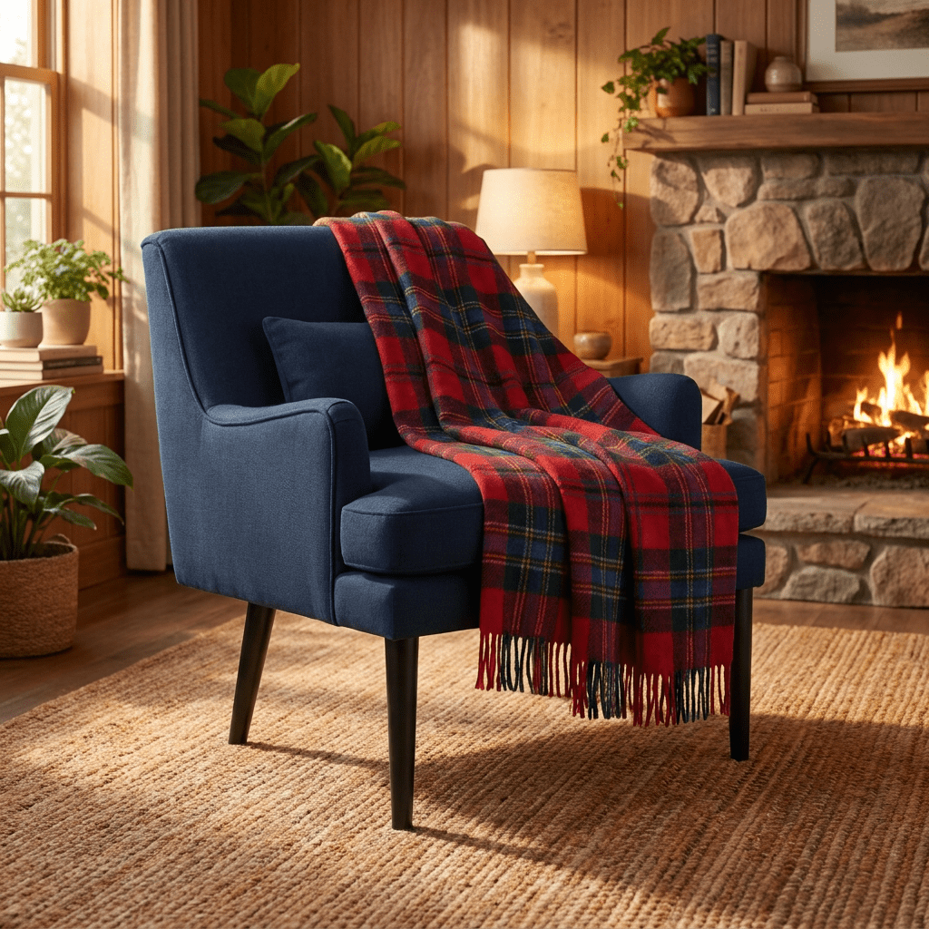 Tartan Wool Blend Blanket Throw – Soft Plaid Sofa & Bed Blanket - Maclean of Duart - Heritage Of Scotland -