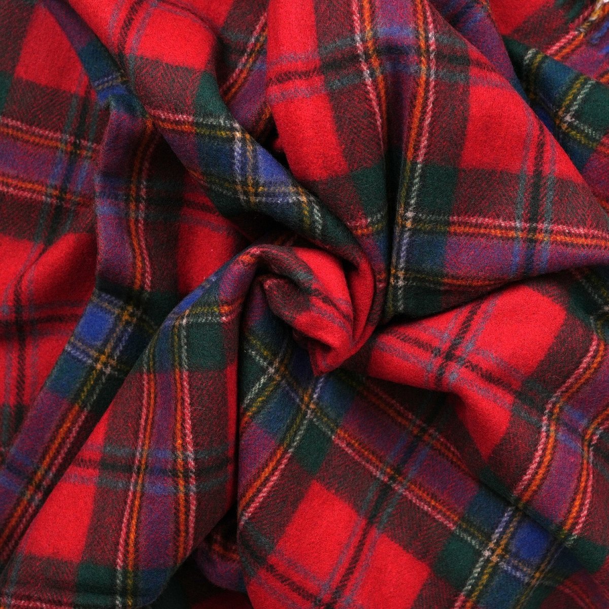 Tartan Wool Blend Blanket Throw – Soft Plaid Sofa & Bed Blanket - Maclean of Duart - Heritage Of Scotland -