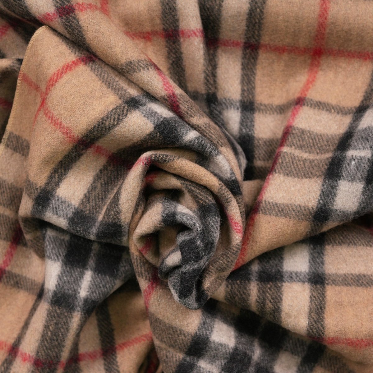 Tartan Wool Blend Blanket Throw – Soft Plaid Sofa & Bed Blanket - Thomson Camel - Heritage Of Scotland -