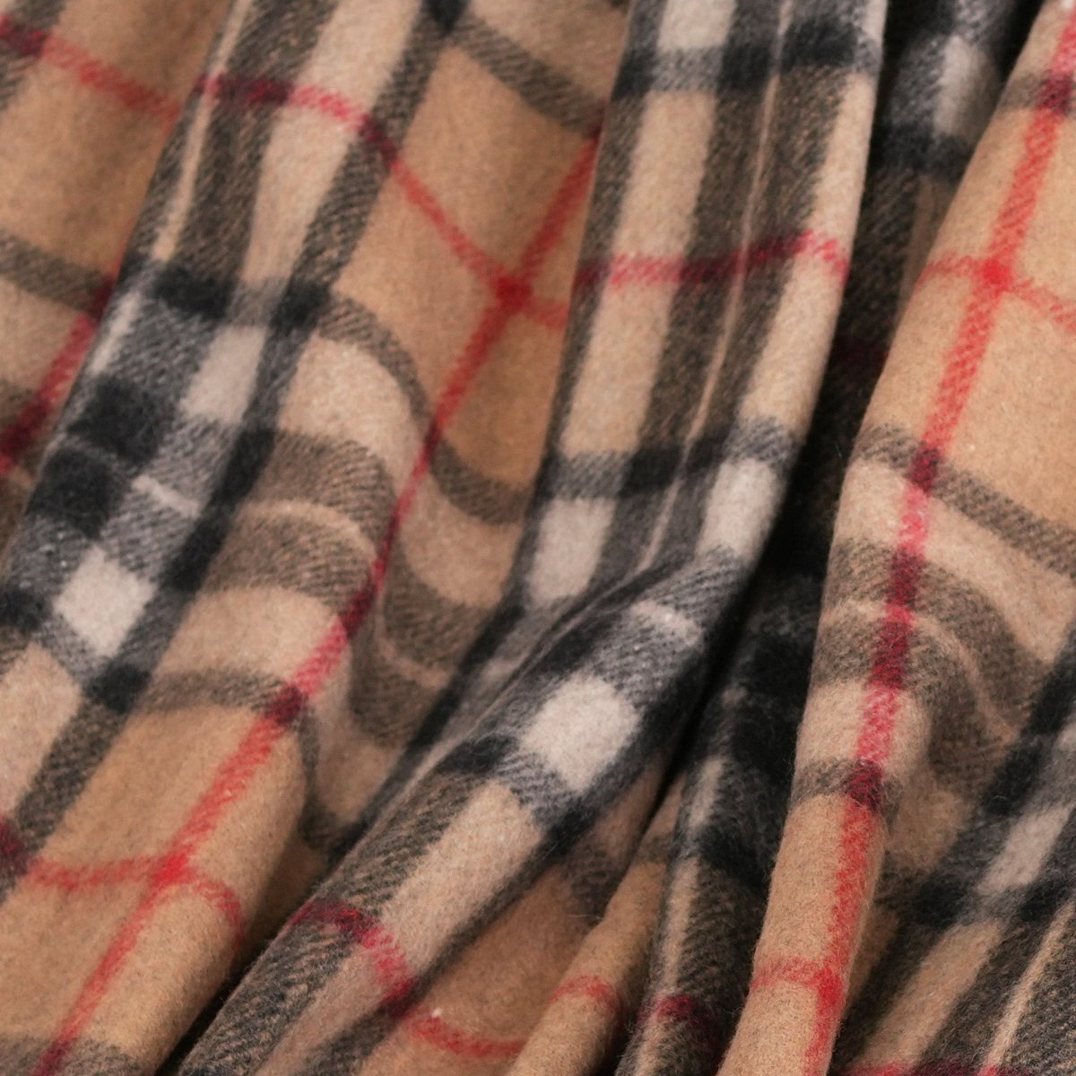 Tartan Wool Blend Blanket Throw – Soft Plaid Sofa & Bed Blanket - Thomson Camel - Heritage Of Scotland -