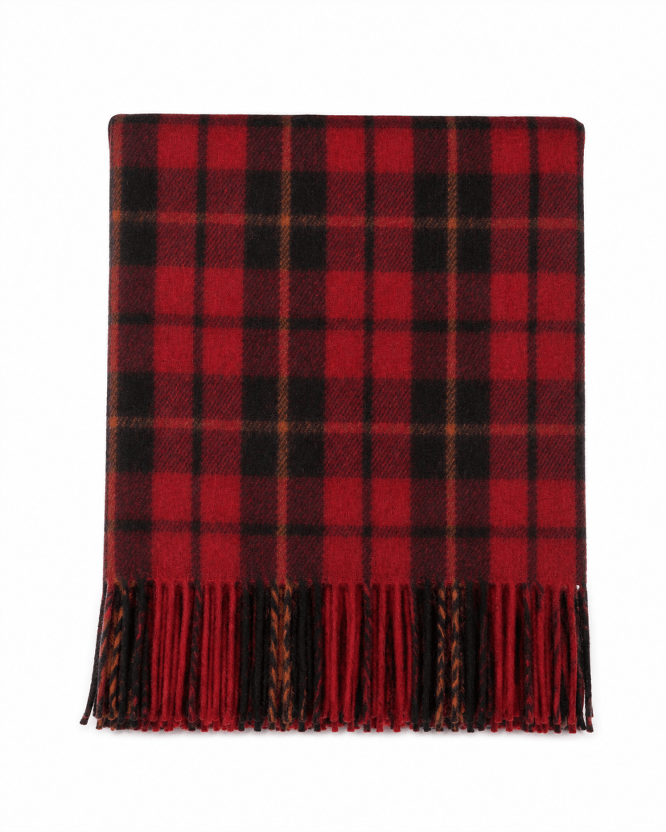 Tartan Wool Blend Blanket Throw – Soft Plaid Sofa & Bed Blanket - Wallace - Heritage Of Scotland -