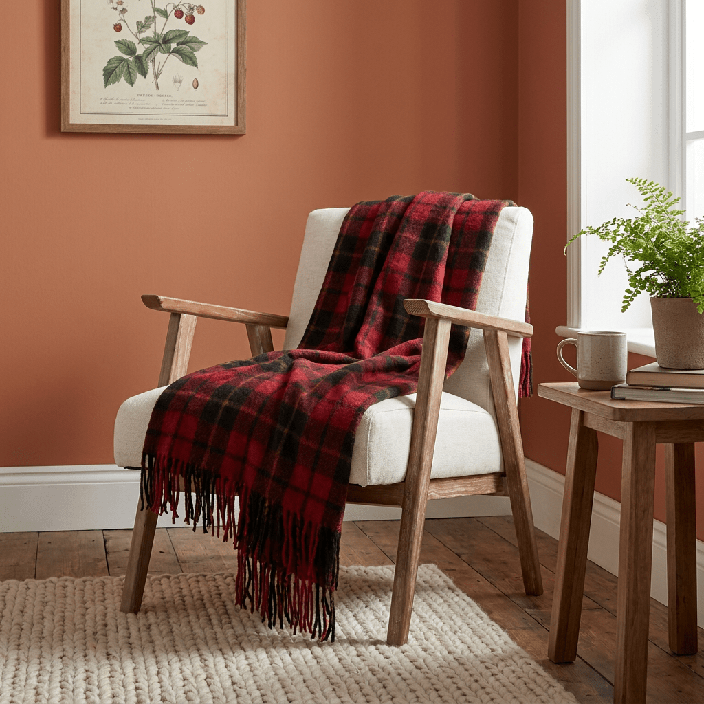 Tartan Wool Blend Blanket Throw – Soft Plaid Sofa & Bed Blanket - Wallace - Heritage Of Scotland -