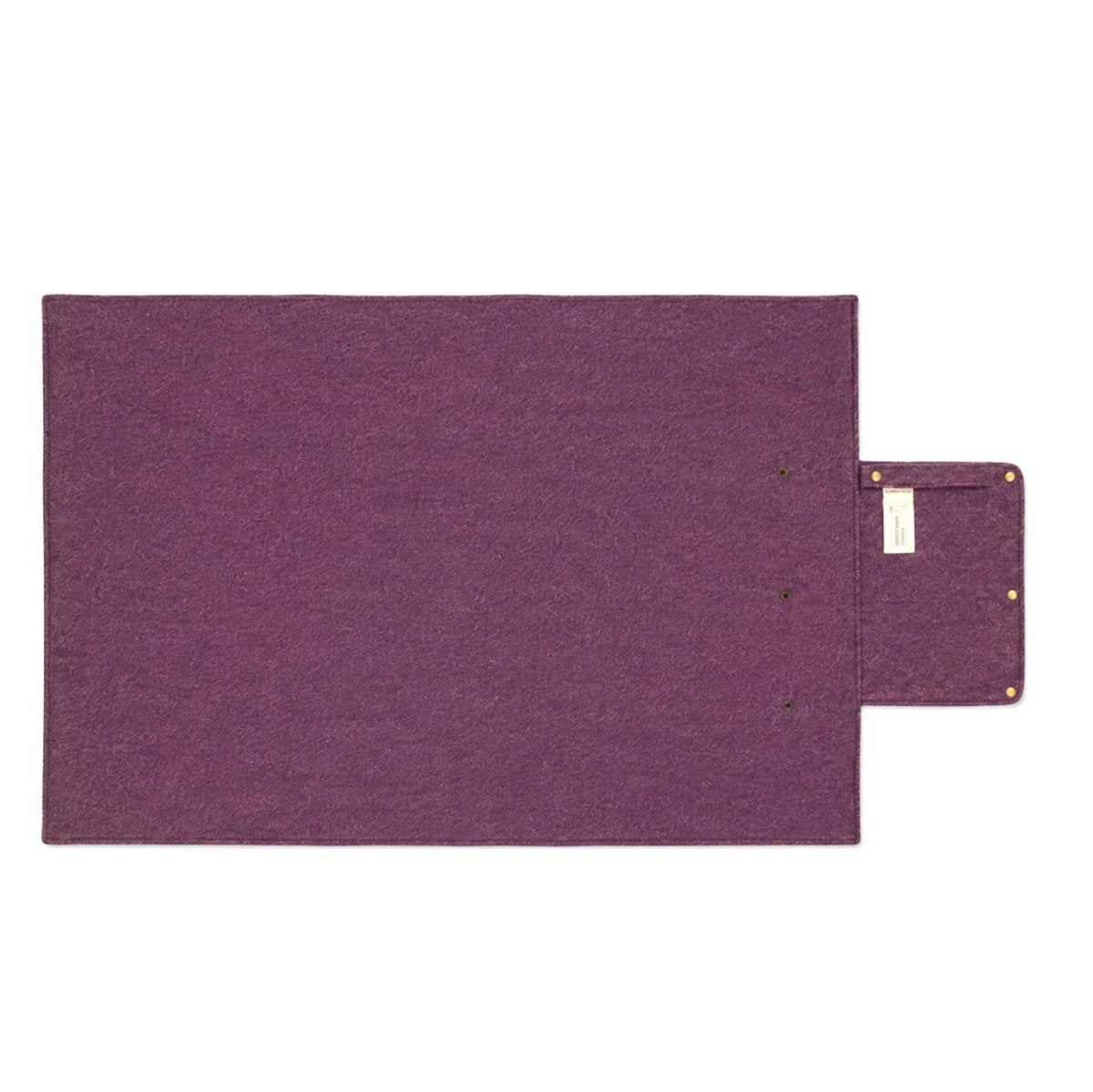 Woodside Check Foldaway Picnic Blanket With Carry Strap - Grape - Heritage Of Scotland -