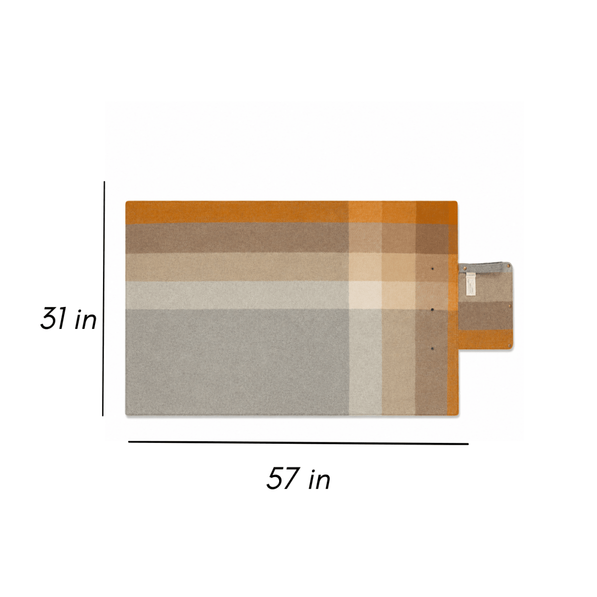 Woodside Check Foldaway Picnic Blanket With Carry Strap - Natural - Heritage Of Scotland -