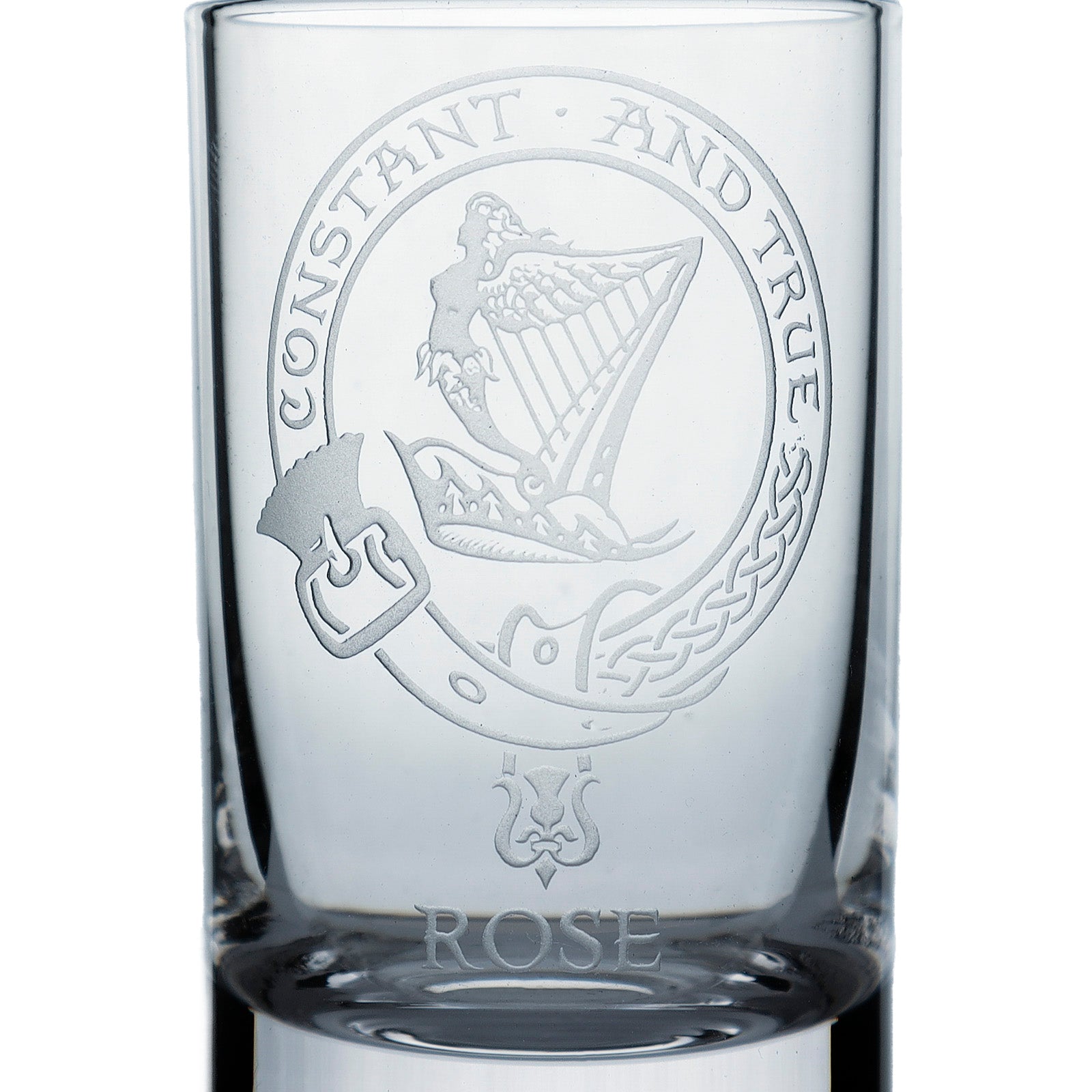 Collins Crystal Clan Shot Glass Rose - Heritage Of Scotland - ROSE