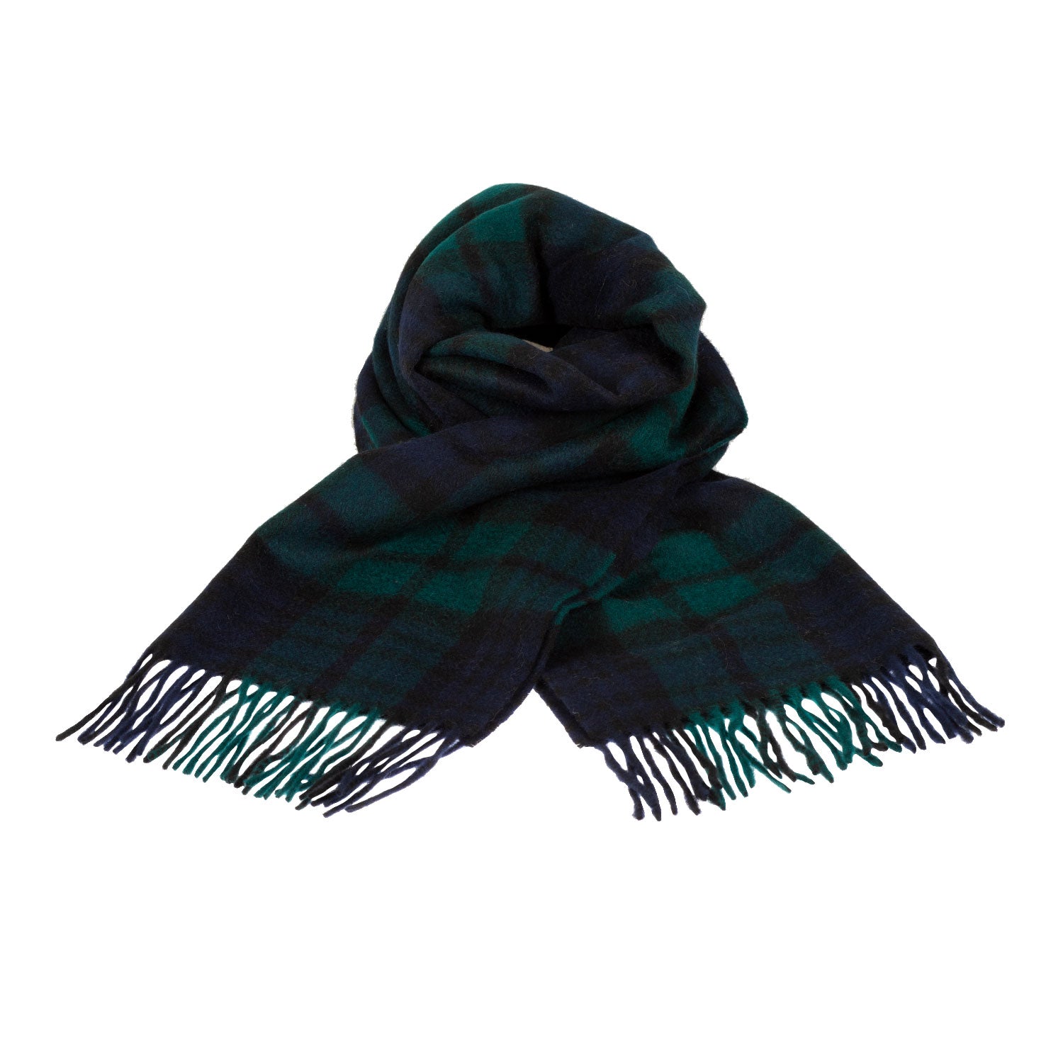 Edinburgh 100% Cashmere Wide Scarf Black Watch - Heritage Of Scotland - BLACK WATCH