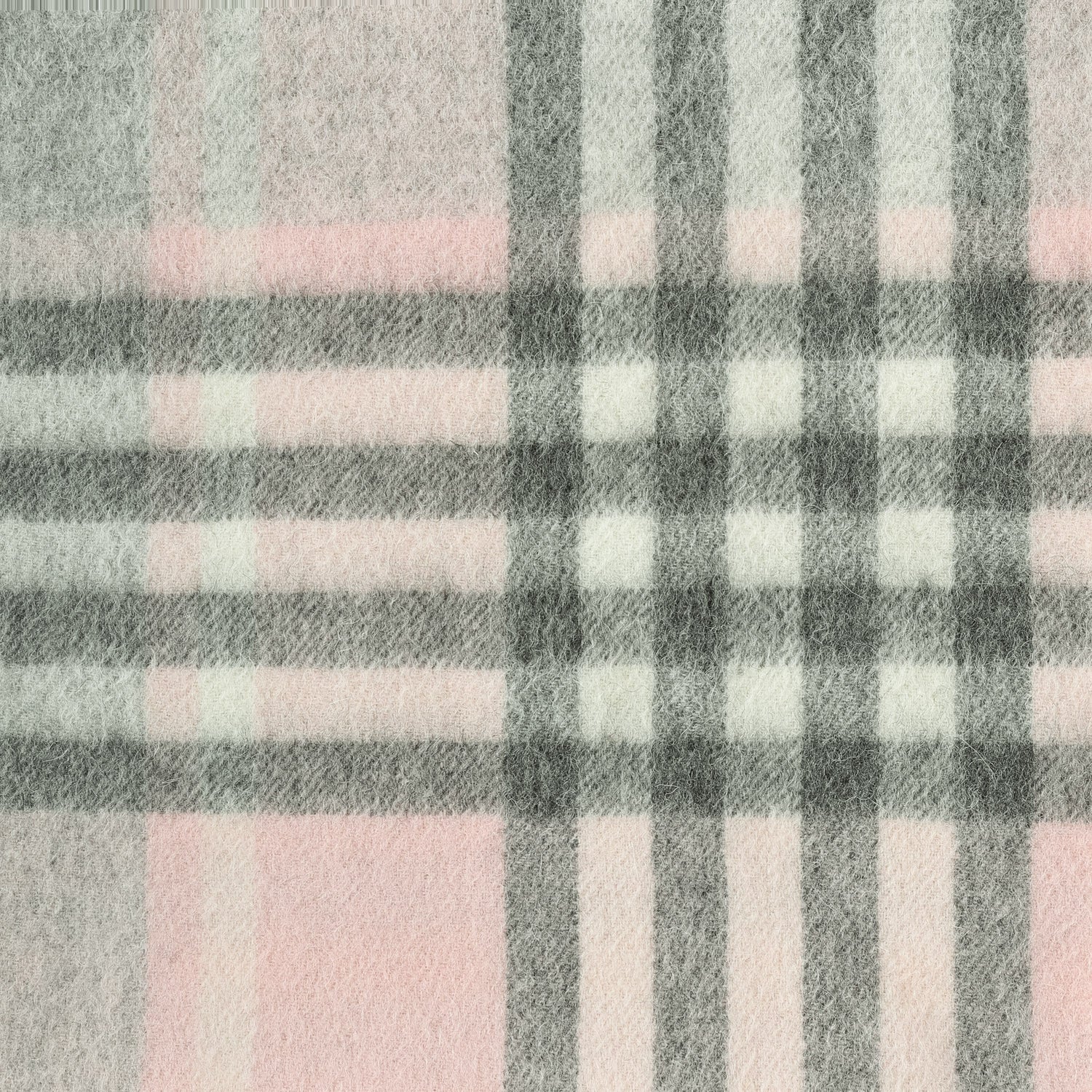 Edinburgh 100% Lambswool Scarf Chequer Tartan Light Pink And Grey - Heritage Of Scotland - CHEQUER TARTAN LIGHT PINK AND GREY