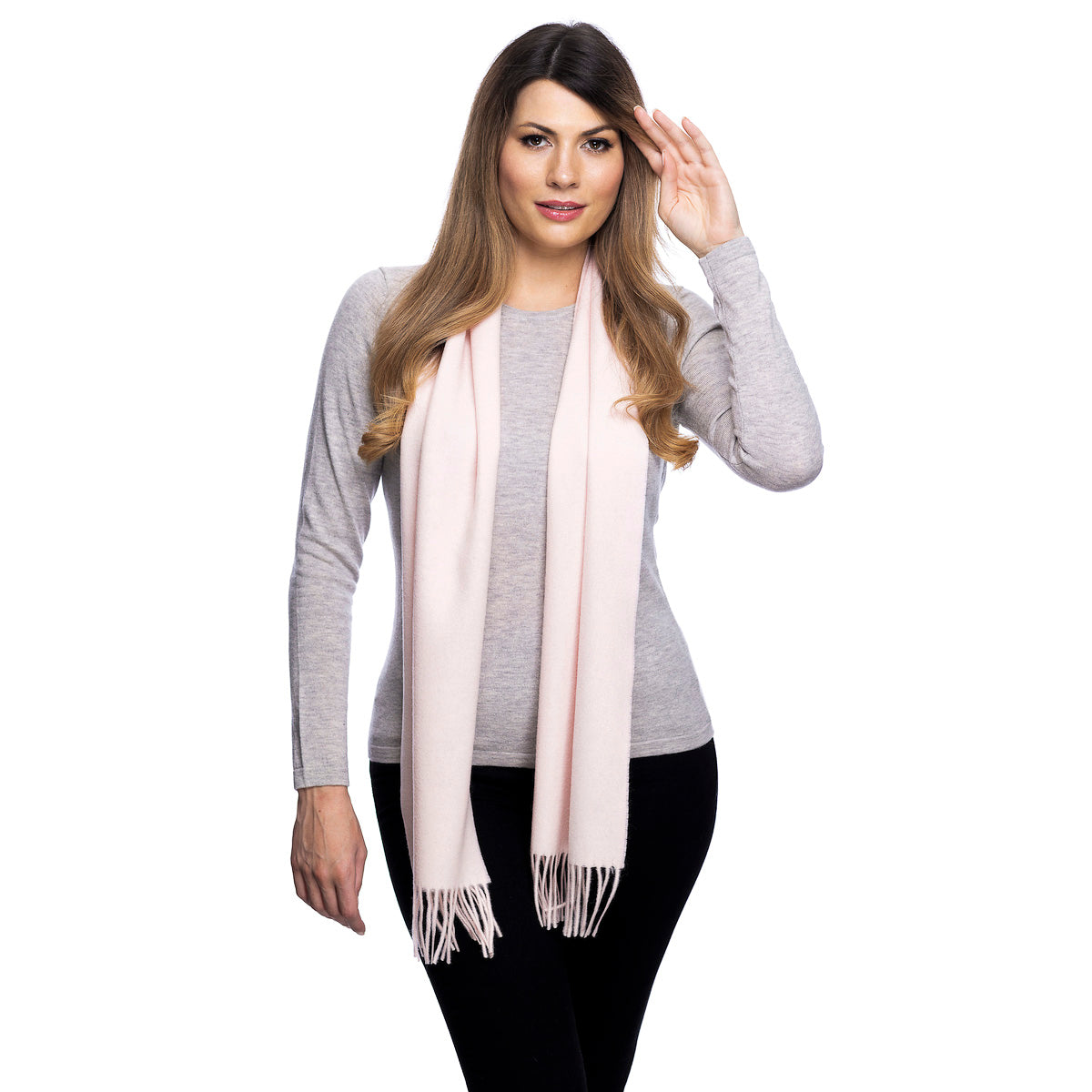 Edinburgh 100% Lambswool Tartan Scarf Light Pink - Heritage Of Scotland - LIGHT PINK