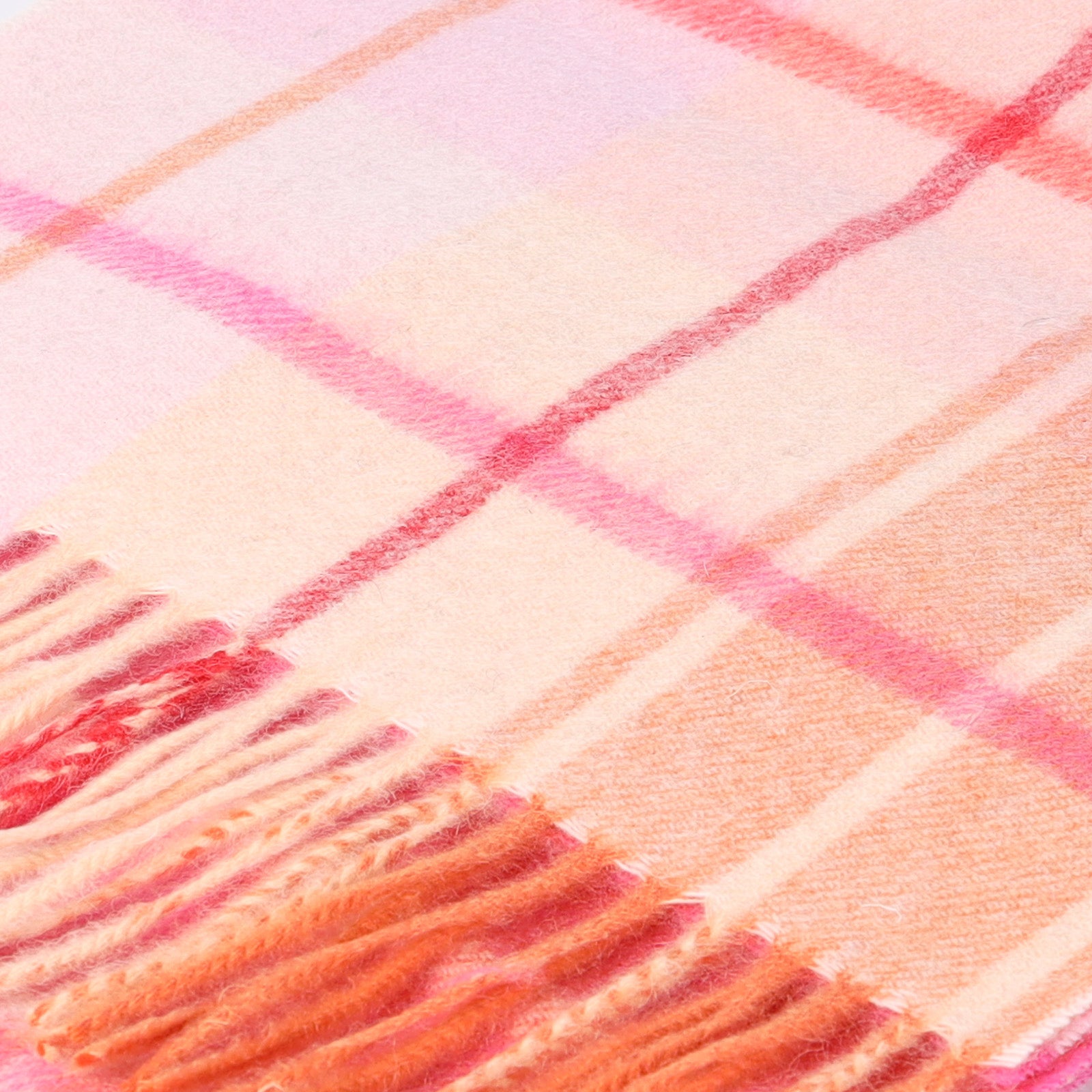 Edinburgh 100% Lambswool Tartan Scarf Mill Check Ginger - Heritage Of Scotland - MILL CHECK GINGER