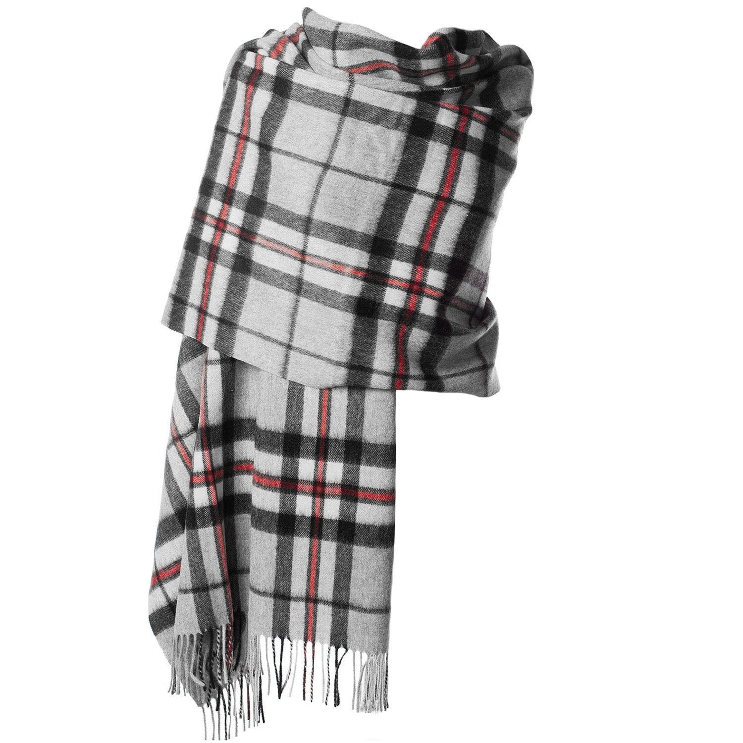 Edinburgh Lambswool Stole Thomson Grey - Heritage Of Scotland - THOMSON GREY