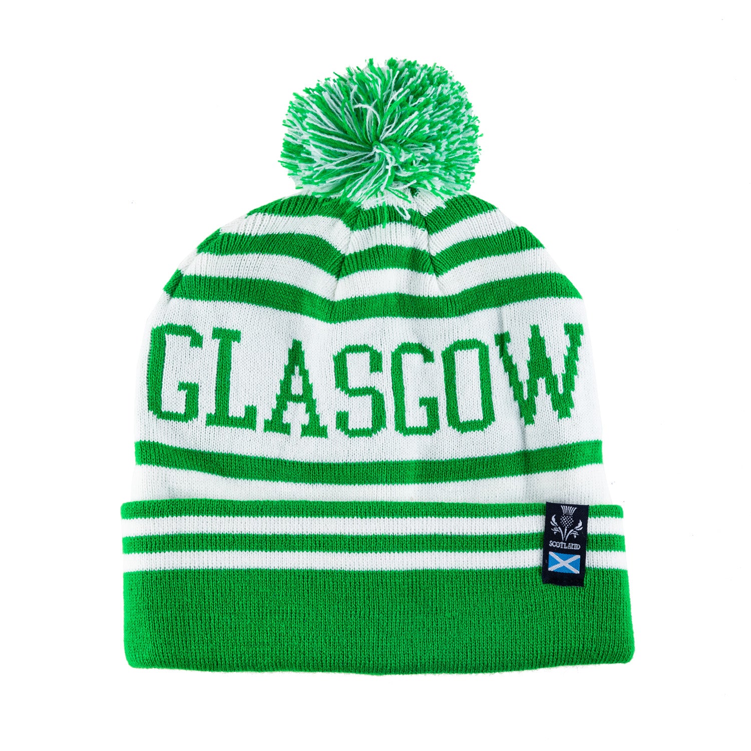Glasgow Bobble Hat Green - Heritage Of Scotland - GREEN