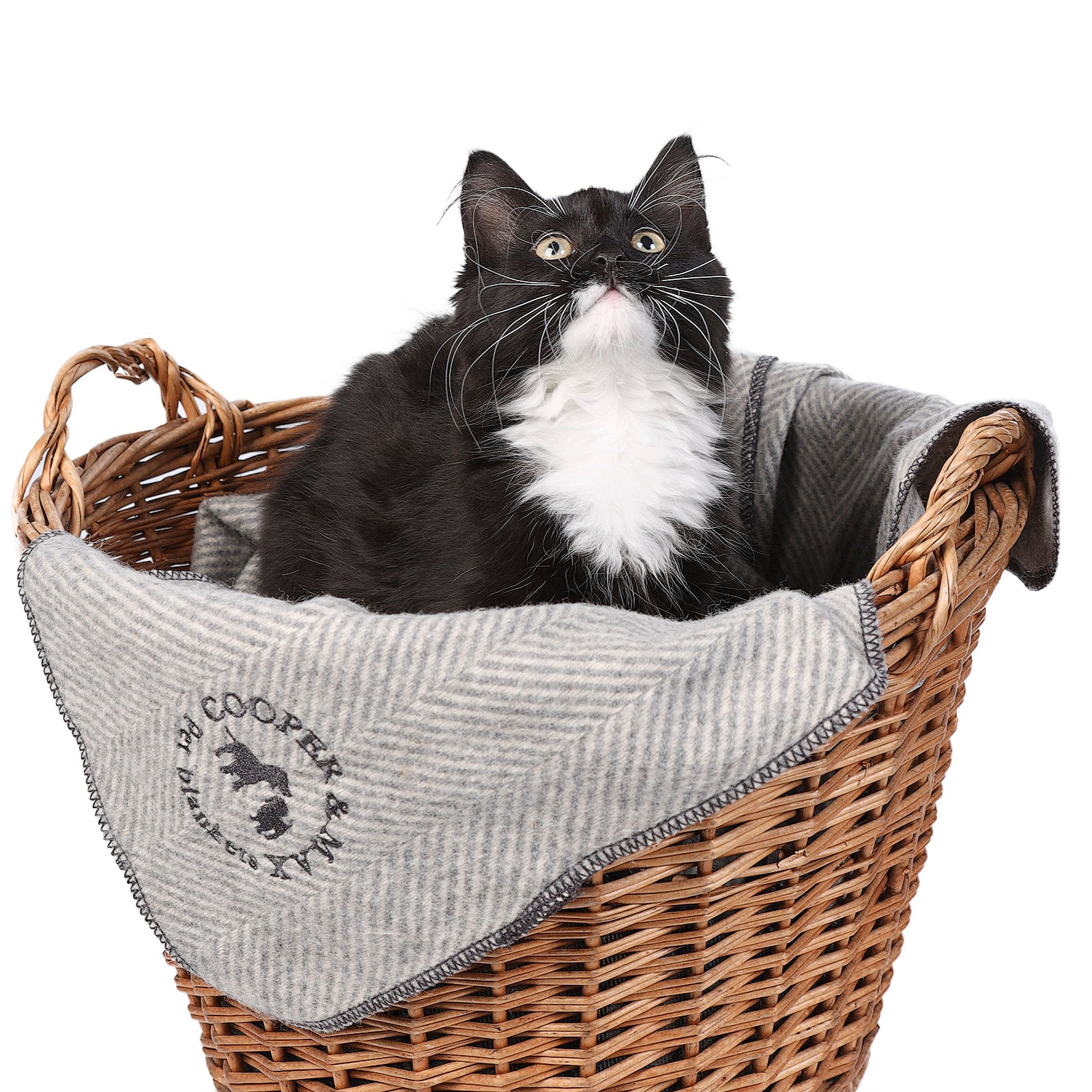 Herringbone Pet Blanket Grey Medium - Heritage Of Scotland - GREY MEDIUM