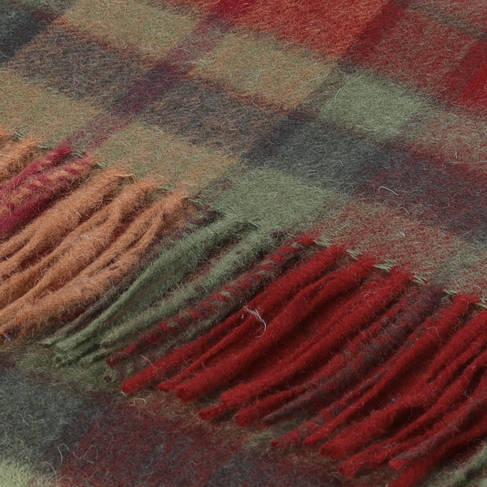 Hos 100% Lambswool Wide Scarf Buchanan Autumn - Heritage Of Scotland - BUCHANAN AUTUMN