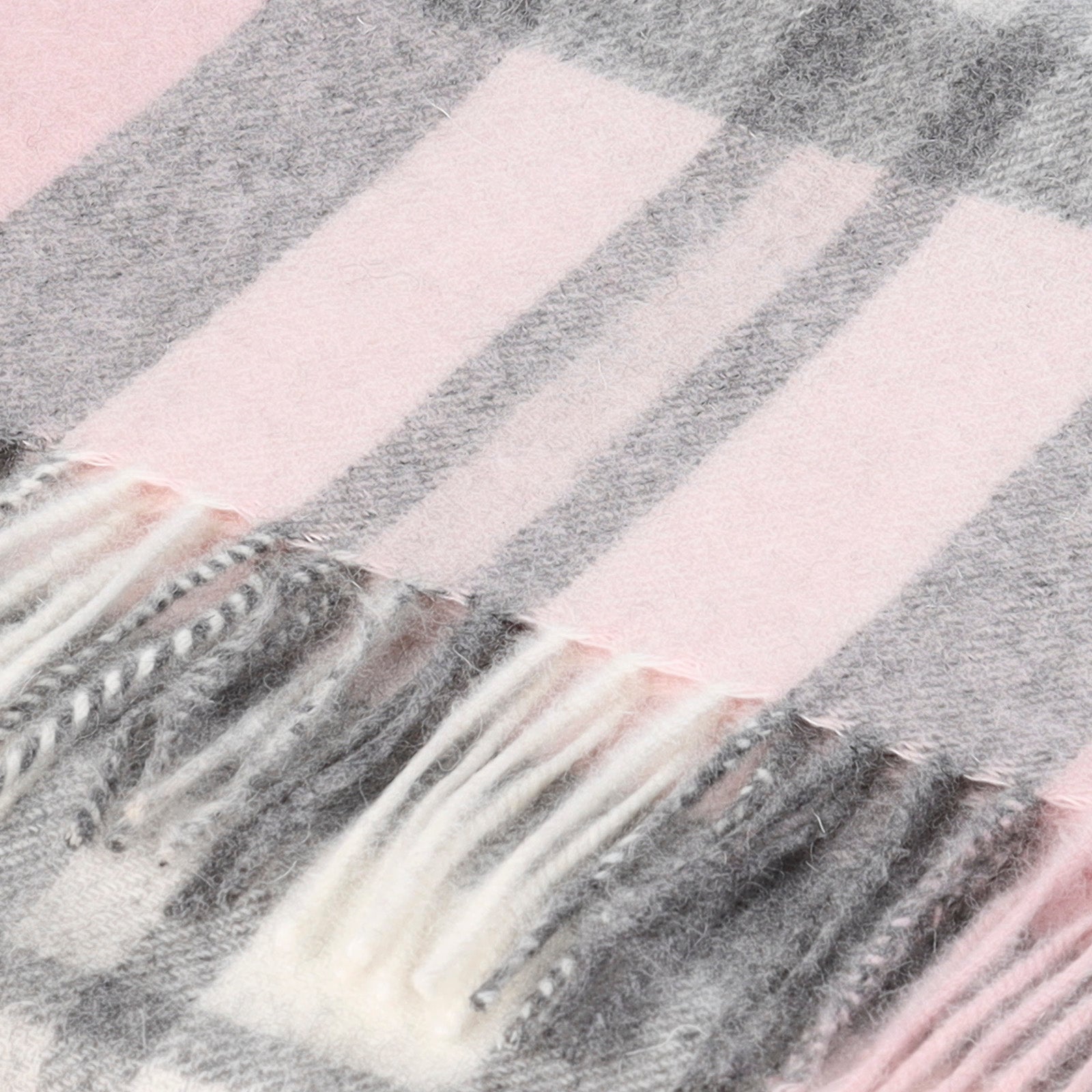 Hos 100% Lambswool Wide Scarf Thomson Pale Pink - Heritage Of Scotland - THOMSON PALE PINK