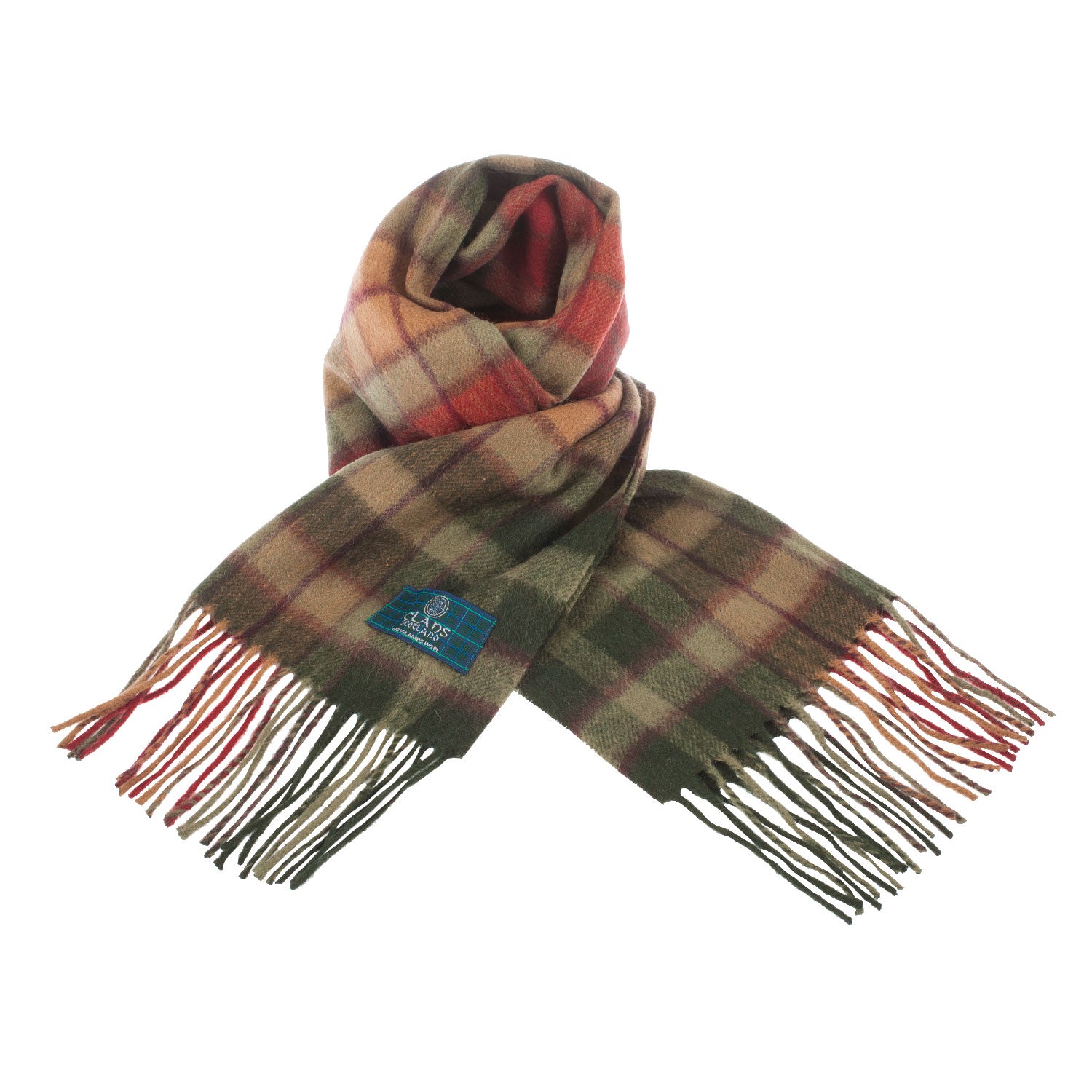 Lambswool Scottish Tartan Clan Scarf Buchanan Autumn - Heritage Of Scotland - BUCHANAN AUTUMN