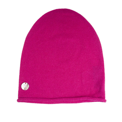 10% Cashmere Ladies Lt Wt Beanie Hat Deep Plum - Heritage Of Scotland - DEEP PLUM