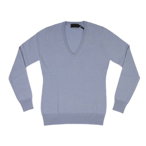 100% Cashmere Alice V Neck Moonblue - Heritage Of Scotland - MOONBLUE