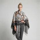 100% Cashmere Cape Belt Design - GREY - Heritage Of Scotland -