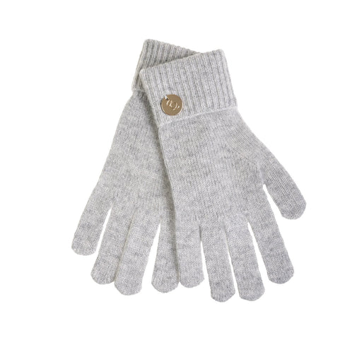 100% Cashmere Kate Plain Glove Silver Clay - Heritage Of Scotland - SILVER CLAY