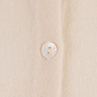 100% Cashmere Ladies Crew Cardigan - Cloud White - Heritage Of Scotland - XS