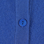 100% Cashmere Ladies Crew Cardigan - Cornflower - Heritage Of Scotland - XS