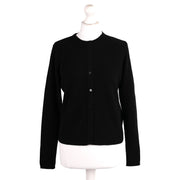 100% Cashmere Ladies NEW Crew Cardigan Black - Heritage Of Scotland - XS
