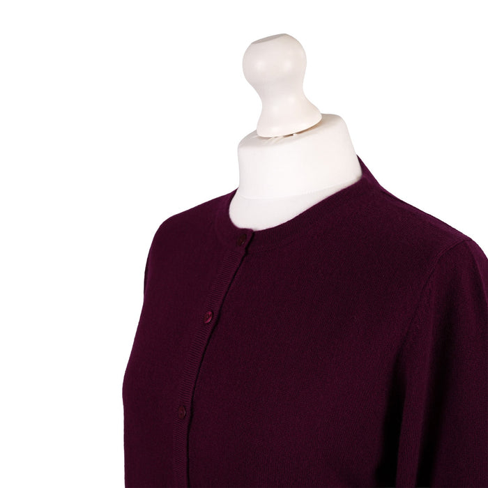 100% Cashmere Ladies NEW Crew Cardigan Eminence - Heritage Of Scotland - XS