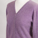 100% Cashmere Ladies NEW V Neck Cardigan Heather - Heritage Of Scotland - XS