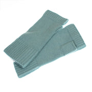 100% Cashmere Ladies Rib Wristlet - Heritage Of Scotland - ICELAND TEAL