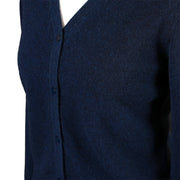 100% Cashmere Ladies V Neck Cardigan - Astral - Heritage Of Scotland - XS