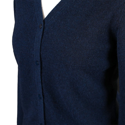 100% Cashmere Ladies V Neck Cardigan - Astral - Heritage Of Scotland - XS