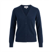 100% Cashmere Ladies V Neck Cardigan - Astral - Heritage Of Scotland - XS