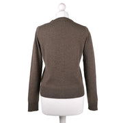 100% Cashmere Ladies V Neck Cardigan Olive - Heritage Of Scotland - XL