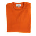 100% Cashmere Men Crew Neck Jumper - Mandarin Orange - Heritage Of Scotland - S