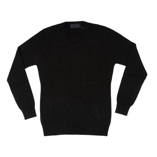 100% Cashmere Millie Crew Neck Black - Heritage Of Scotland - BLACK