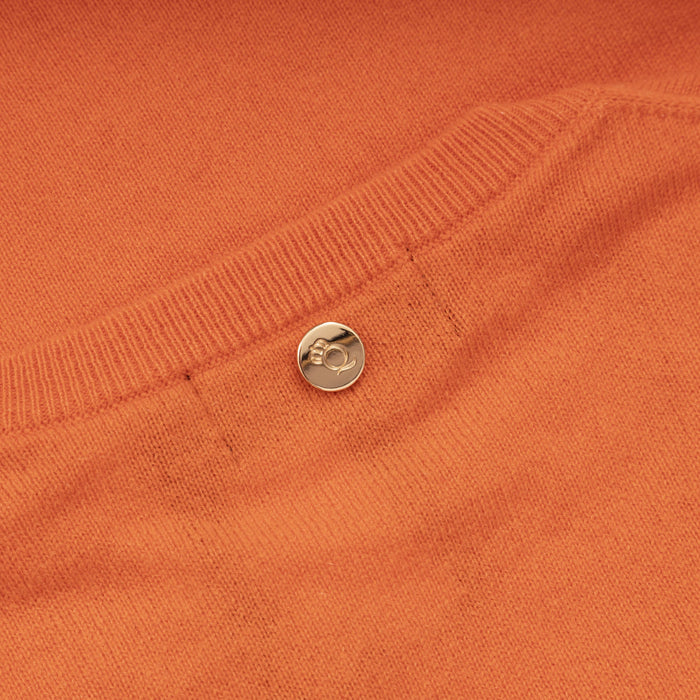 100% Cashmere Millie Crew Neck Flame - Heritage Of Scotland - FLAME