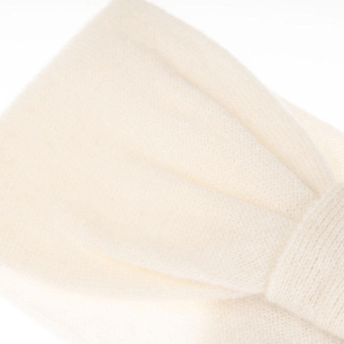 100% Cashmere Plain Ladies Headband White - Heritage Of Scotland - WHITE