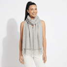 100% Cashmere Scarf Made In Scotland - LIGHT GREY - Heritage Of Scotland -