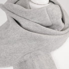 100% Cashmere Scarf Made In Scotland - LIGHT GREY - Heritage Of Scotland -