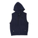 100% Cashmere Sleeveless Hoodie Navy - Heritage Of Scotland - NAVY