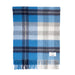 100% Cashmere Wide Tartan Scarf Scots Check – Kintyre Blue/Pewter - Heritage Of Scotland - Scots Check – Kintyre Blue/Pewter